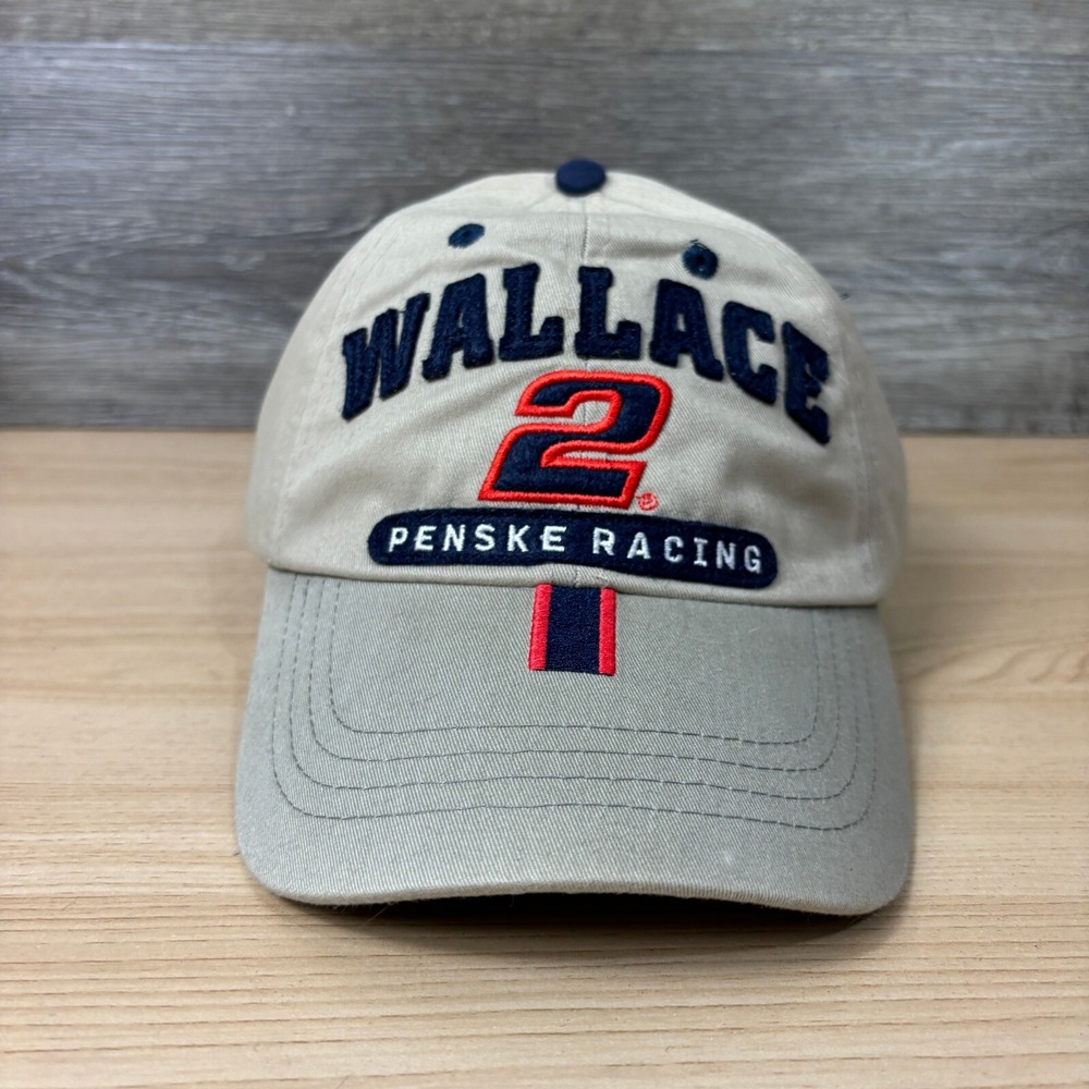 VINTAGE Nascar Hat Cap Strap Back Brown Tan Racing Rusty Wallace‎ Chase